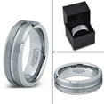 thumbnail image 5 of Charming Jewelers Tungsten Wedding Band Ring 6mm for Men Women Comfort Fit Beveled Edge Polished Lifetime Guarantee Size 13, 5 of 5