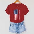 thumbnail image 6 of successthop 4th of July Tops for Women Flags Plus Size Patriotic T Shirt Holiday Shirts Crewneck Short Sleeve Clothes XL, 6 of 6