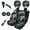 Aztec Sea Turtle, variant on Mushroom Frog Car Seat Covers Set Elastic Interior Decor with Auto Headrest Covers+Handbrake Gear+Shift Knob Cover+Auto Cup Coaster+Wristlet Keychain for Sedan Van Truck