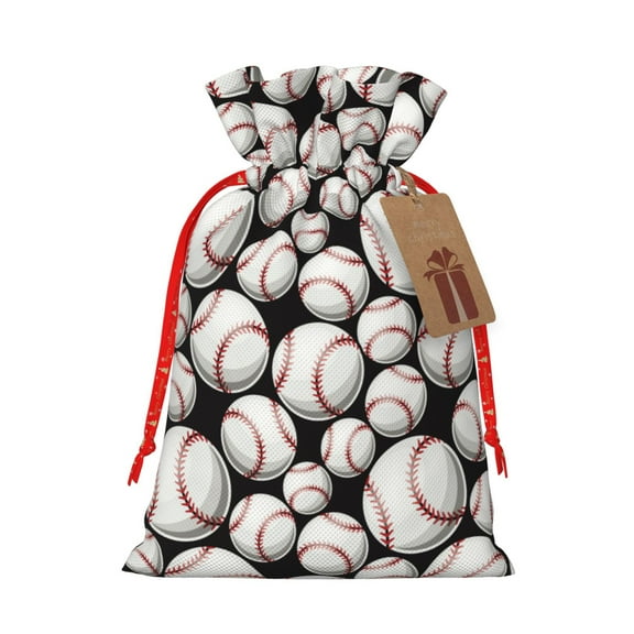 Kdxio Cute Baseball Christmas Gift Bags, Birthday gift bags Xmas Presents Bags Holiday Gift Bags for Christmas Gifts, Weddings and Birthday-Medium