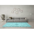 thumbnail image 3 of Ahgly Company Indoor Rectangle Medallion Light Blue Traditional Area Rugs, 8' x 10', 3 of 4