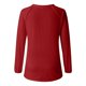 thumbnail image 4 of MHFRRA Camiseta Informal de Manga Larga con Cuello En V y Estampado Canadiense para Mujer Rojo, 4 of 4