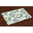 thumbnail image 1 of Ambesonne Cactus Place Mats Set of 4, Hedgehog Saguaro Cartoon, Standard Size,, 1 of 4