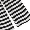 thumbnail image 4 of Fsgntruao Plus Size Pajama Set for Women Striped Short Sleeve Tops with Wide-Leg Long Pant Casual Nightwear Sleepwear, 4 of 6