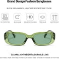 thumbnail image 3 of Rectangle Sunglasses for Women Retro Fashion Sunglasses UV 400 Protection Square Frame Eyewear, 3 of 6