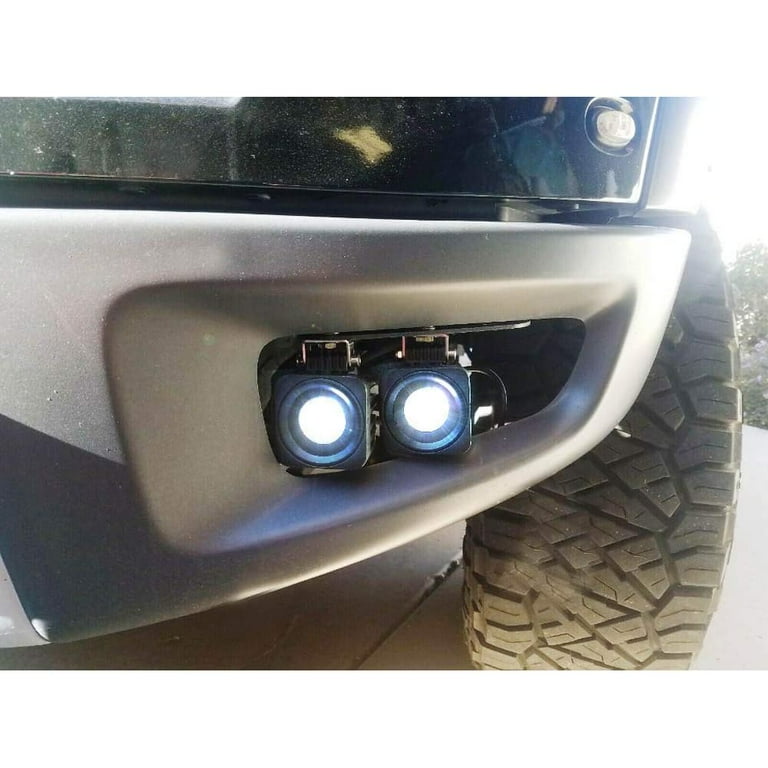 Quad LED Fog/Driving Light For 2010-2014 Ford F-150 Raptor ONLY, Incl (4)  10W High Power LED Pod Lamps, Lower Bumper Metal Mounting Brackets & Toggle  Switch Wiring Harness - Walmart.com