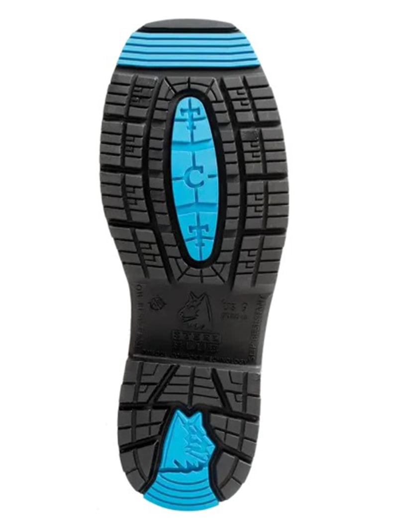 Steel Blue 813945W-070-OAK Blue Heeler Work Boot - Men's Size 7 Wide, Oak Color, Safety Toe