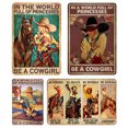 thumbnail image 1 of Kit Pintura Hierro Rectangular Placa Metal Vintage Vaquera Occidental 20x30cm 4 Uds., 1 of 9