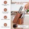 thumbnail image 4 of Resenkos Cutlery Block Set,Knife Set, 14-Piece Kitchen Knife Set Stainless Steel Knife Block Set with Sharpener, 4 of 9