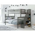 thumbnail image 2 of Woodland Staircase Bunk Bed Twin over Full in Grey, 2 of 4