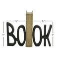 thumbnail image 3 of DecMode 5" Book Black Aluminum Bookends (Set of 2), 3 of 8