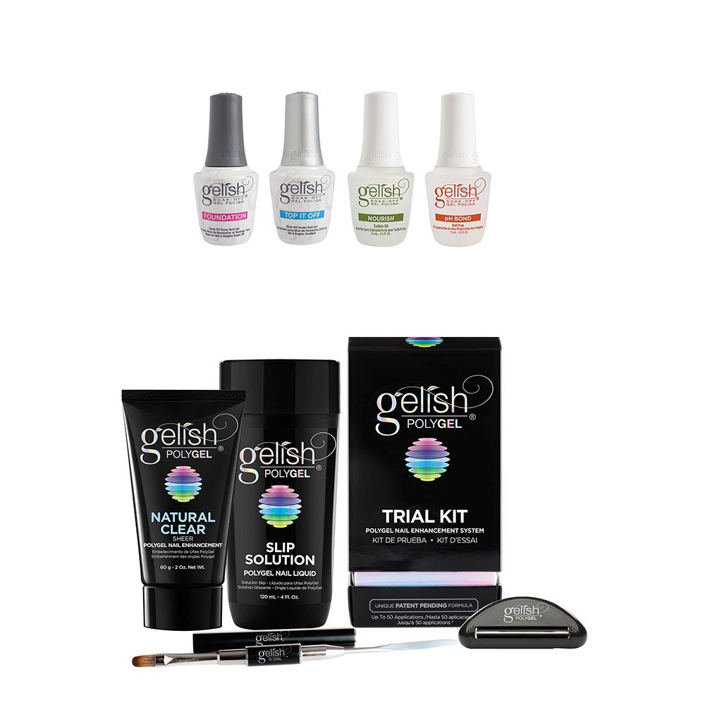 Gelish Professional Salon PolyGel Trial Kit & Fantastic Four Gel Nail