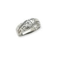 thumbnail image 1 of Solid 14k White Gold Diamond Men's Ring Band Size 9, 1 of 2
