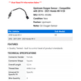 thumbnail image 2 of Upstream Oxygen Sensor - Compatible with 2016 - 2021 Honda HR-V EX 2017 2018 2019 2020, 2 of 2