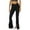 Black, variant on XFLWAM Women's Flared Yoga Pants Leggings Bootcut Crossover High-Waist Front Slit Plus Size Workout Pants Dark Blue L