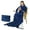 Blue, variant on Wearable Fleece Throws Blanket with Sleeves and Pocket for Women Men, Could Wrap Full Body Blanket Robe for Lounge Couch 70" x 52"，Machine Washable, Red