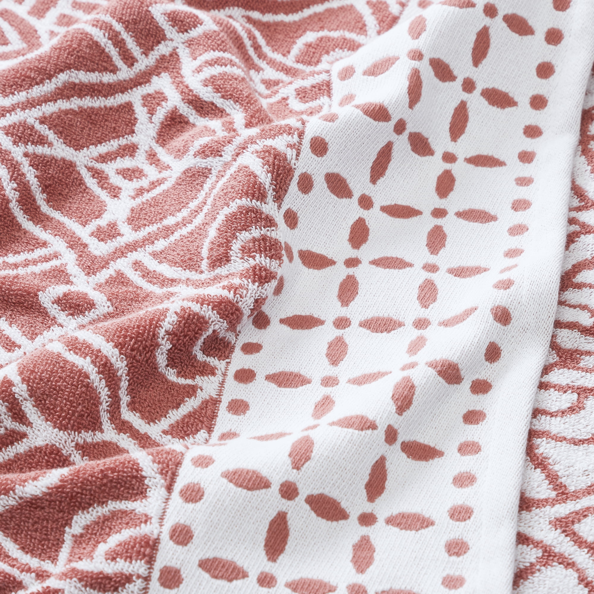 Modern Threads Monroe 6-Piece Cotton Bath Towel Set, Clay
