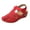 Red, variant on Vintage Gladiator Fisherman Sandals for Women Casual Summer Beach Cute Closed Toe Braided Flat Shoes Red US 9.5