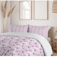 thumbnail image 6 of Ambesonne Orchids Duvet Cover Sets, Wild Exotic Phalaenopsis, 2-Queen, Pale Pink Purple Green, 6 of 7