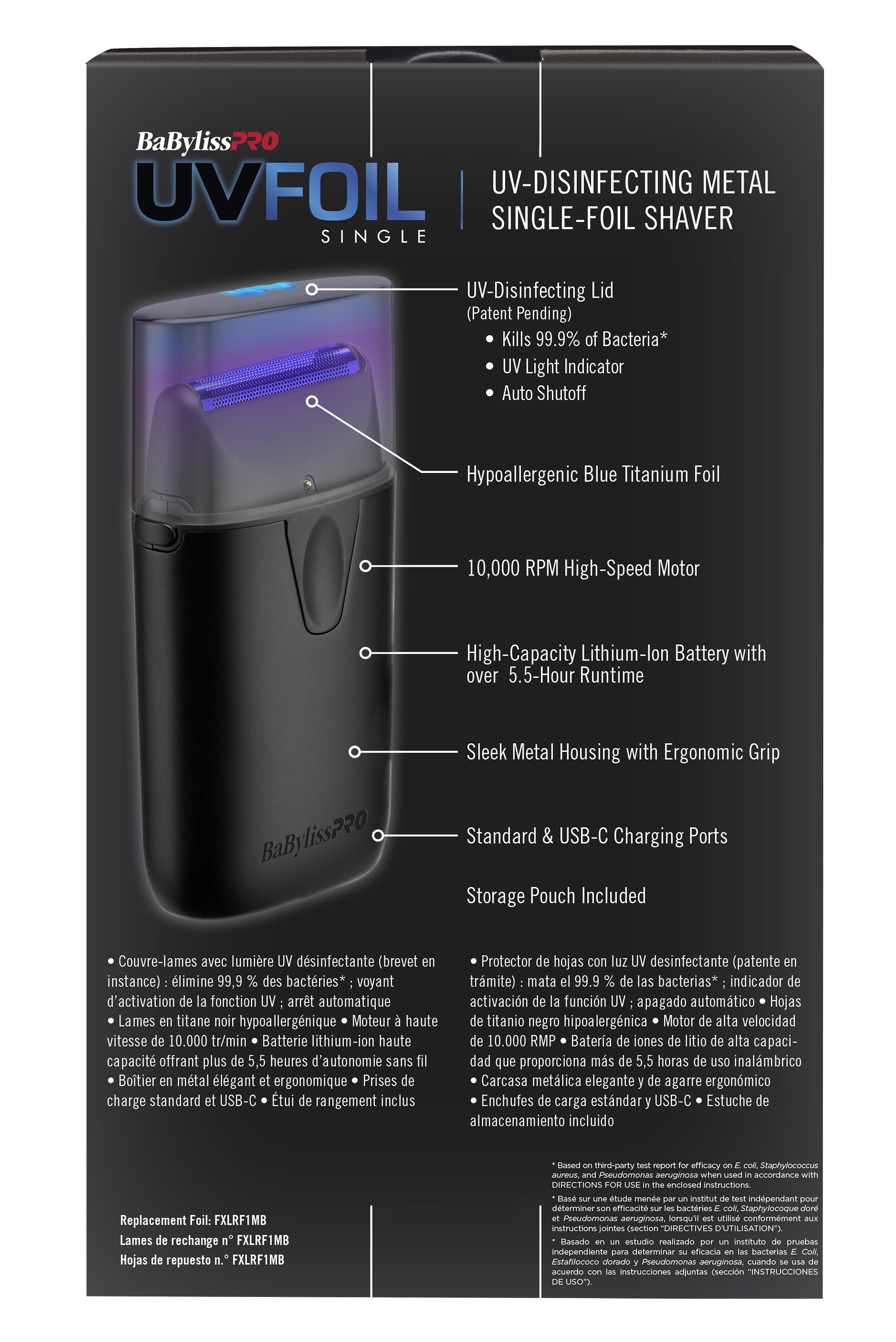 新品未使用 BaByliss Pro UV FOIL コードレス バリカン Amazon.com: BaBylissPRO UVFOIL Double Foil UV-Disinfecting