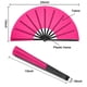thumbnail image 5 of Abanico plegable Maitys, tela de nailon grande, estilo kung fu chino, rosa, 5 of 7