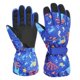 thumbnail image 1 of Guantes de esquí de invierno para niños de cinco dedos alargados, cálidos, forrados con vellón, de algodón grueso, impermeables, para niños y niñas, 1 of 6