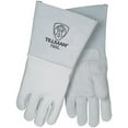 thumbnail image 2 of John Tillman and Co 750L 14" Top Grain Elk Cotton/Foam Lined Welders Gloves with Straight Thumb, Stiff Cowhide Cuff, Welted Fingers, Kevlar Stitching and Pull Tab (Carded), Large, Pearl Gray, 2 of 2