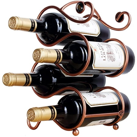 Tabletop Wine Rack 4 Bottle Holder Stand For Counter No Assembly Required Small Metal Countertop Organizer Lumana Insert Canada Tabletop Wine Rack 4 Bottle Holder, Wine Bottle Storage Inserts