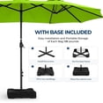 thumbnail image 2 of 13ft Patio Umbrella with Base,Double Sided Outdoor Large Rectangular Patio Umbrella with Crank Handle, for Lawn Garden,Home,Outdoor Activities, 2 of 8
