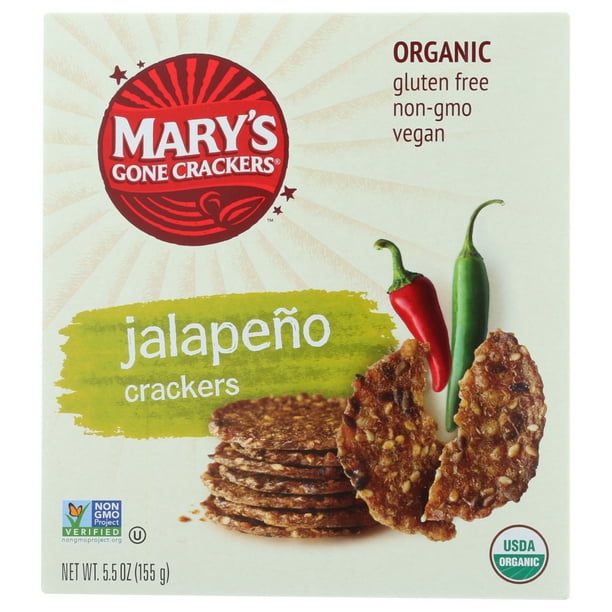 Mary'S Gone Crackers Hot 'N Spicy Jalapeno Crackers , 5.5 Oz Walmart