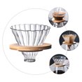 thumbnail image 4 of 1 Ensemble Filtre à Café en Verre à Rayures Entonnoir à Café Réutilisable Passoire à Café, 4 of 9