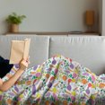 thumbnail image 3 of Vegetable Soft Flannel Fleece Throw Blanket, Childish Drawing of Vegetarian Food Colorful Peper Eggplant and Carrot Design, Cozy Plush for Indoor and Outdoor Use, 70" x 90", Multicolor, by Ambesonne, 3 of 5