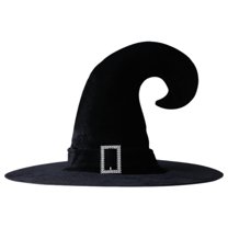 ​​GiLiling Novelty Adult-Sized Witch Hat Accessory​​ | Themed Headwear for Halloween Costume Parties and Spooky Event Character Ensembles, Black Witch Costume Hat Accessory