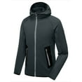 thumbnail image 2 of Little Donkey Andy Men's Winter Ultra Stretch Warm Fleece Running Jacket Thumb Holes Hooded Coat Hiking Size L, 2 of 5