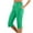 Green K, variant on Bovxnpu Summer Womens Plus Size Pants, Casual Capris Pants for Women, Women Solid Color Elastic Waist Sports Casual Capris Pants With Side Pockets XXL