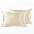 thumbnail image 3 of Home Soft Things 32 Momme Silk Cotton Pillow Sham Pillow Cover 1 piece- Gold- 20"x26", 3 of 7