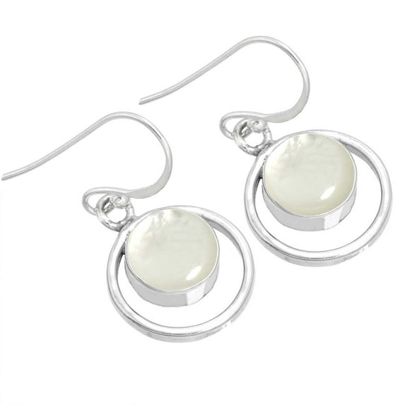 925 Sterling Silver Earring For Women White Genuine Mother Of Pearl Gemstone Silver Drop Dangle Earrring April Birthstone Fashion Silver Earring Halloween Gift For Wife 925 Silver Gemstone Jewelry