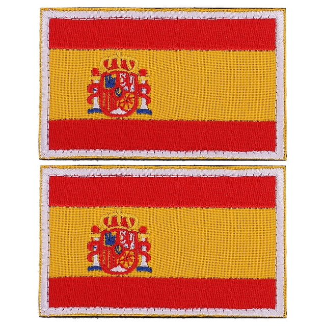 2 parches de bandera DIY, apliques de bandera nacional bordados, parches adhesivos para ropa