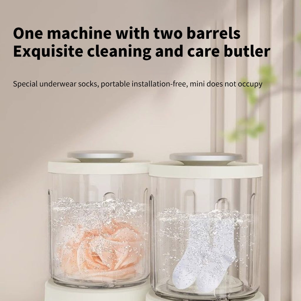 PatungKu Double Tub Washing Device Independent Control Low Noise Design Home Laundry