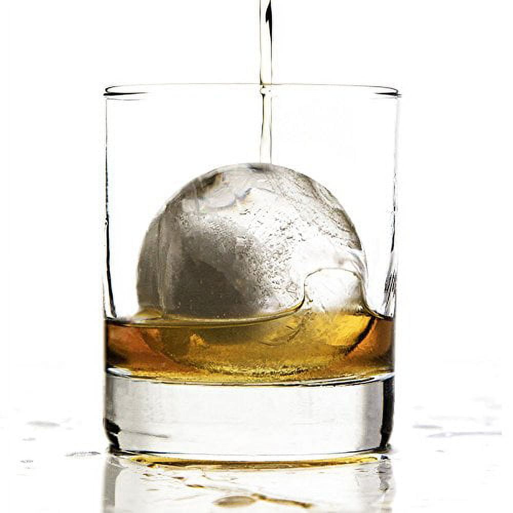 Glacio Clear Ice Ball Maker - Crystal Clear 2.5-inch Ice Spheres - Perfect for Whiskey Enthusiasts and Cocktail Aficionados