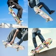 thumbnail image 5 of Complete Skateboards for Beginners,7 Layer Canadian Maple Double Kick Deck,31''Pro Cruiser Human Skate Board, 5 of 5