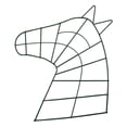 thumbnail image 2 of Marco de Corona de Alambre Macarena con Cabeza de Caballo Verde, 2 of 8