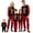 Black Red F, variant on Christmas Family Pajamas Matching Set Hat Printed Pull on Top Plaid Pants Matching PJS Set