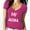Pink, variant on Say Aloha Printed Vocation V-neck T-shirt Women's Black Funny Tee Small