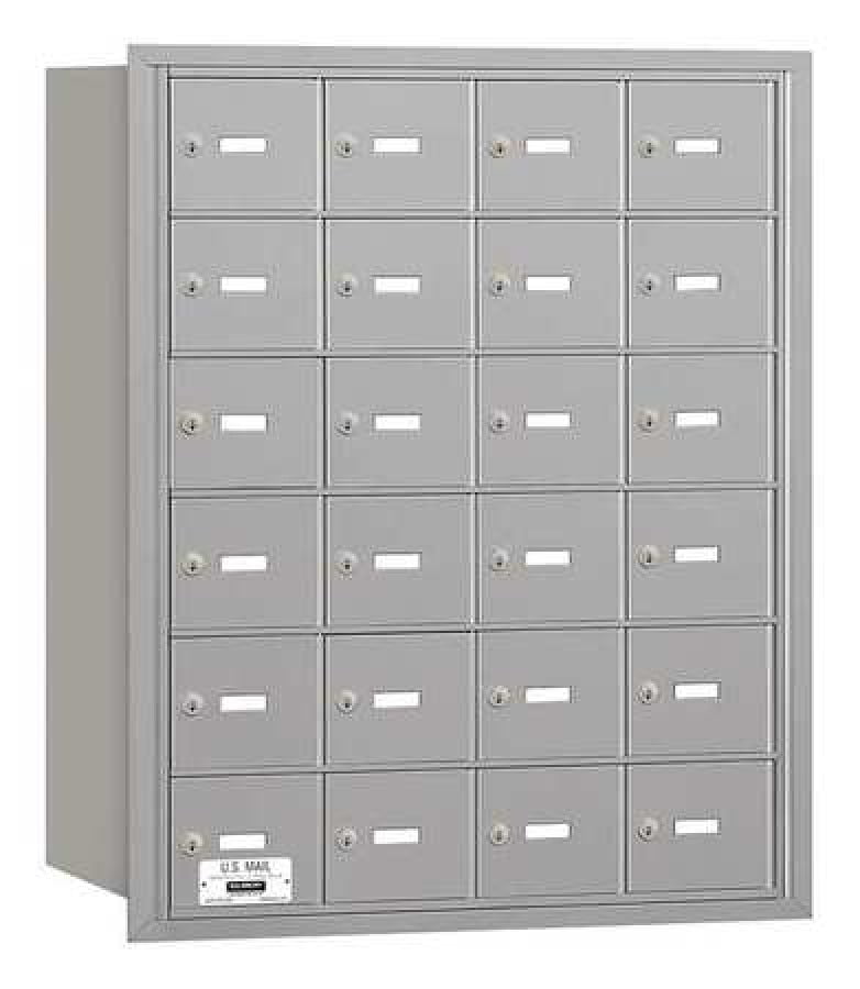 4B+ Horizontal Mailbox - 24 A Doors - Aluminum - Rear Loading - USPS Access