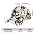 thumbnail image 2 of Fotbe Snake Gorro Clásico de Béisbol, Gorra Ajustable con Broche Snapback, Gorro de Exterior de Algodón Suave, 2 of 6