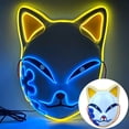 thumbnail image 4 of Accesorios LED para disfraces, cara de plástico de anime japonés, cosplay luminoso para adultos, mascarada, 4 of 4