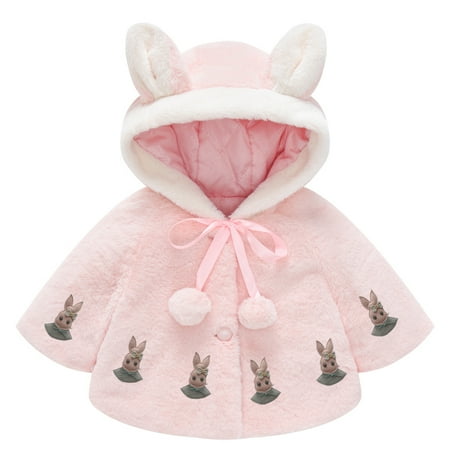 

Huanxu Fall Winter Plush Coat for Toddlers Kids Baby Boys Girls Clothes Cute Cartoon Print Bear Ear Hoods Jacket Infant Outerwear
