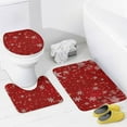 thumbnail image 4 of Shower Curtain sets and Bath Mat Set, Christmas Pattern Printed on Bathroom Decor Sets with Shower Curtains and Rugs, Suitable for Small Bathroom Gym Guest Bath, 72 x 72 inches, 4 of 8