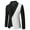 Black, variant on WREESH Mens Color Block Blazer Slim Business Suit Jacket Fashion Peaked Lapel One Button Tuxedo Party Blazer Casual Sport Coat Black